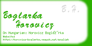 boglarka horovicz business card